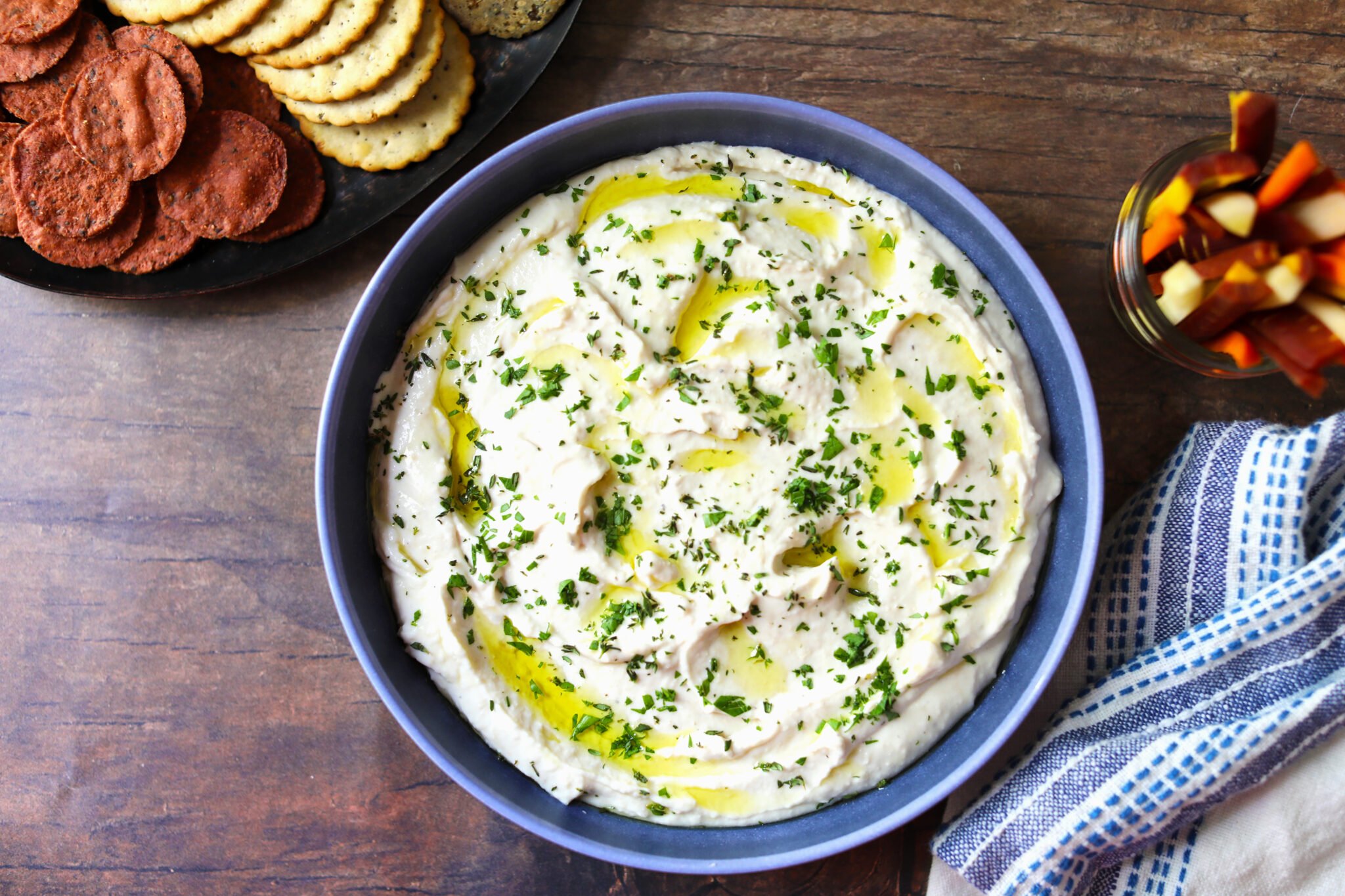 Roasted Garlic White Bean Dip