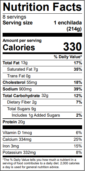 Nutrition Label