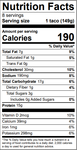 Nutrition Label