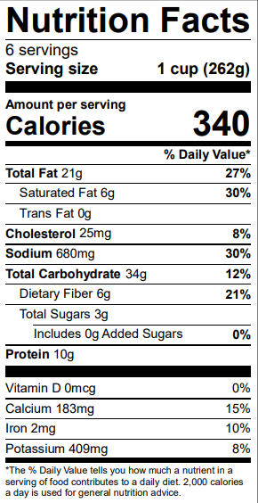 Nutrition Label